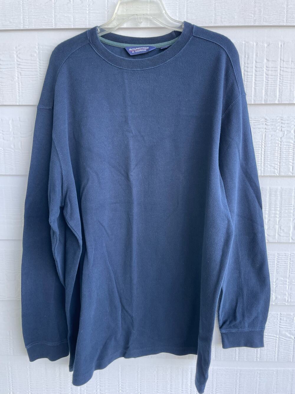 Men's Roundtree & Yorke Sweatshirt navy 2XT 100% Cotton